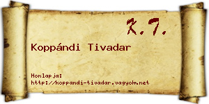 Koppándi Tivadar névjegykártya