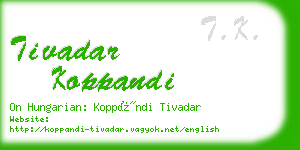 tivadar koppandi business card